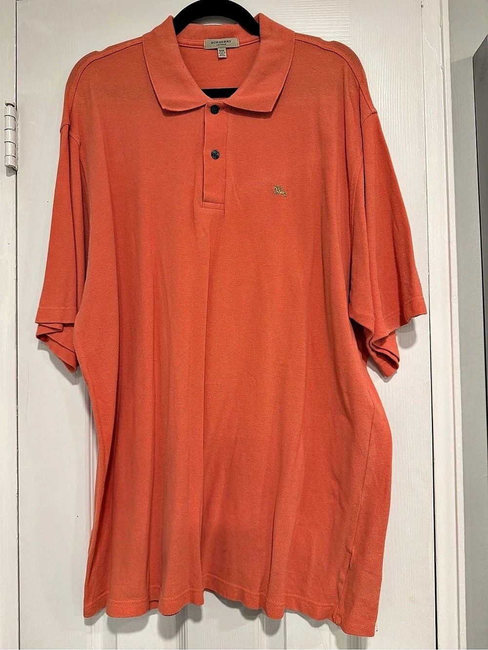 Burberry London Men's Cotton Polo Shirt Orange XXL